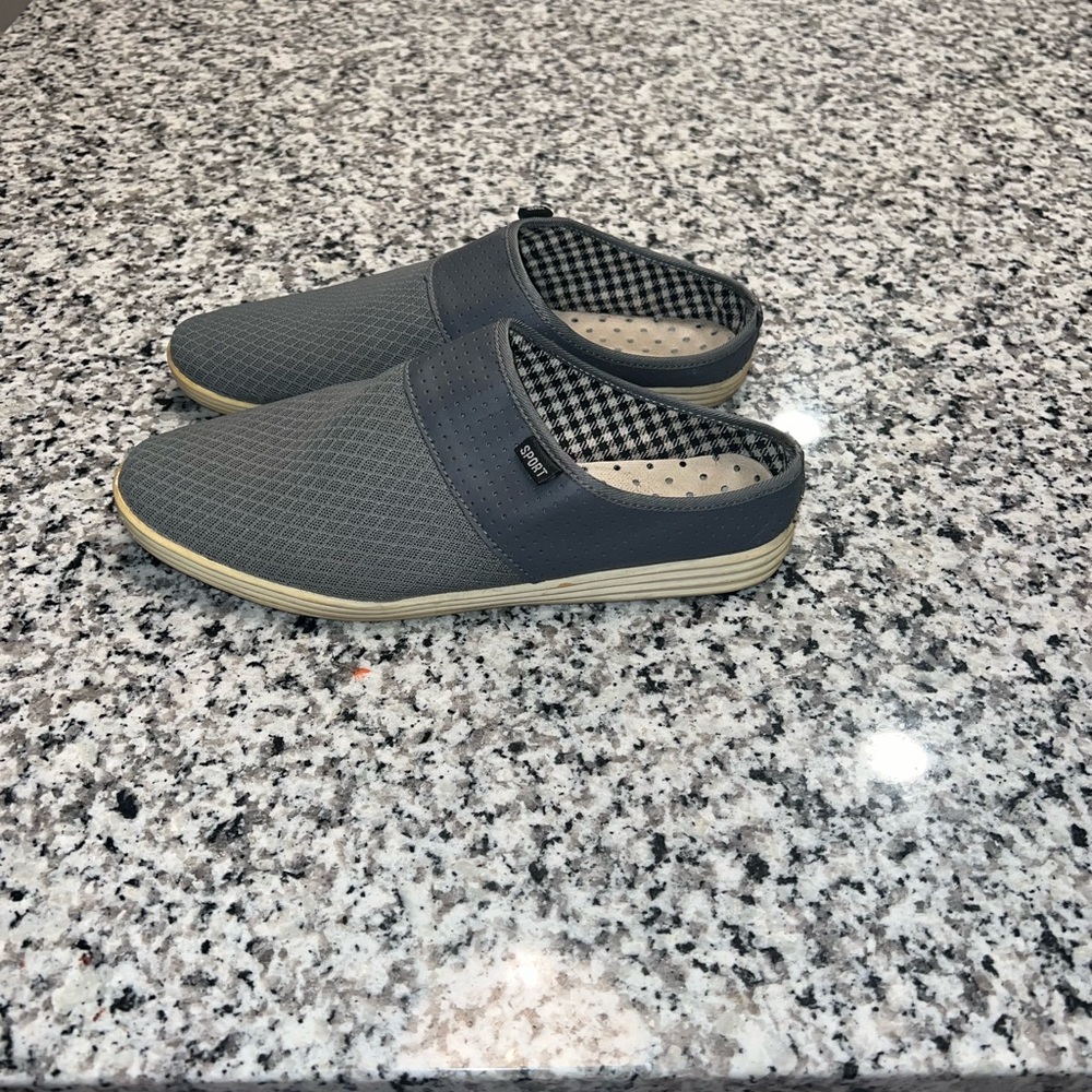 Gray slip on Sport shoes size 10